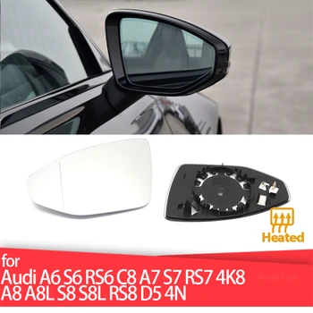 Зеркало заднего Вида Стеклянная Дверь Боковые Зеркала С Подогревом Боковое Зеркальное Стекло для Audi A6 S6 RS6 C8 4K A7 S7 RS7 4K8 A8 A8L S8 S8L RS8 D5 4N