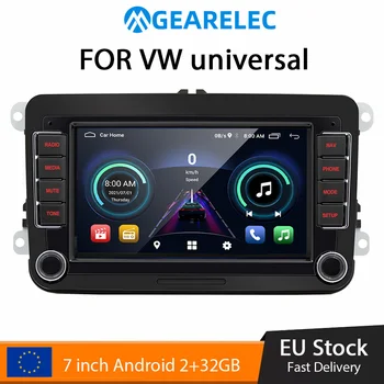 2din Android Auto Автомагнитола Для VW Tiguan Touran Caddy Jetta Polo Passat Seat Мультимедийный Плеер Стерео GPS Nav WiFi