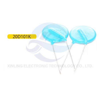 10ШТ варистор 20D101K 20d-101k напряжение 100 В 20D101K варисторный встроенный резистор.