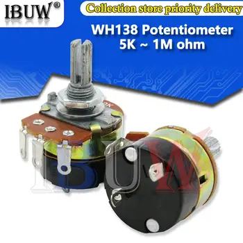 5ШТ регулятор скорости с регулируемым сопротивлением WH138 с переключающим потенциометром WH138-1 B5K B10K B20K B50K B100K B250K B500K 10K 100K