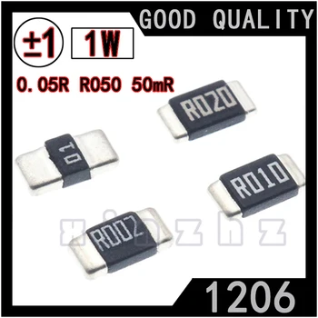 10ШТ SMD 1206 Чип-Резистор 1% Высокоточный Чип 1 Вт Фиксированное Сопротивление 0,05R R050 50mR 50 Ом 0,05 Ом
