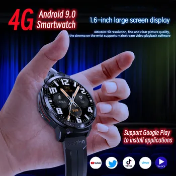 Android 9,0 Умные Часы Для взрослых 4G HD Видеозвонок Мужской Телефон Google Play GPS Позиционирование Умные Часы Пульсометр Спортивный Шагомер Wi-Fi