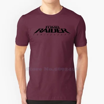 Повседневная футболка с логотипом Tomb Raider, высококачественные футболки из 100% хлопка с графическим рисунком
