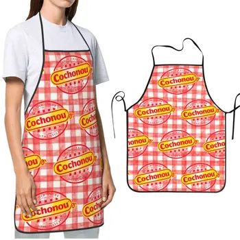Кухонные фартуки с логотипом Cochonou, Устойчивые к каплям, Регулируемые, Винтажный Кухонный фартук для мужчин и женщин, шеф-повара