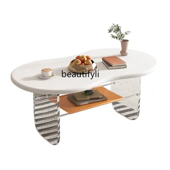 Журнальный столик cqy Nordic Cloud Акриловый Простой Современный столик для маленькой квартиры, дома, гостиной, столик специальной формы для молока
