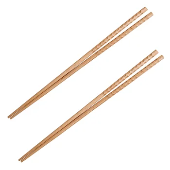 2 пары деревянных длинных палочек для еды Палочки для приготовления пищи для жарки во фритюре для приготовления лапши 42 см