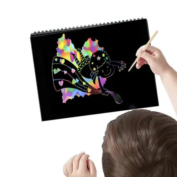 Скретч-арт Бумажные блокноты Rainbow Scratch Paper DIY Paper Craft Arts Scratch Off Paper Детские художественные поделки Mini Scratch Off