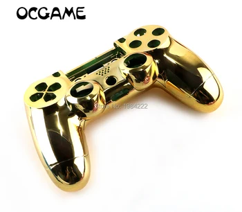 OCGAME 10 шт./лот, 8 цветов, хромированный чехол для контроллера, чехол для PS4, беспроводной контроллер без кнопок, запчасти