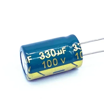 10 шт./лот высокочастотный низкоомный алюминиевый электролитический конденсатор 100 В 330 мкФ размером 13*20 330 МКФ 20%