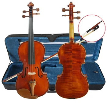 Китайский профессиональный скрипичный музыкальный инструмент Sinomusik Aiersi, 4/4, оптовая цена, красно-коричневые антикварные скрипки для продажи
