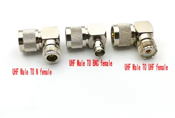 1шт МЕДНЫЙ UHF-штекер К UHF-штекеру/BNC-штекеру/N-штекер прямоугольного адаптера Прямоугольный RF-разъем