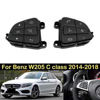 DECHO Для Mercedes-Benz W205 C class 2014-2018 C300 C200 X253 GLC Руль Многофункциональный Переключатель Кнопка Рулевого Колеса