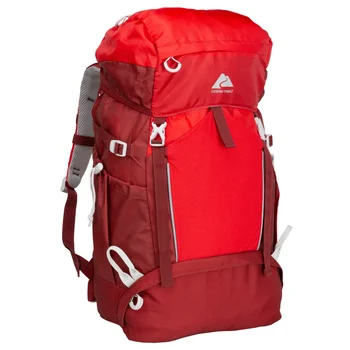 Рюкзак, совместимый с гидратацией, для пеших прогулок, кемпинга, для путешествий, 47 л, красный, Унисекс, без груза