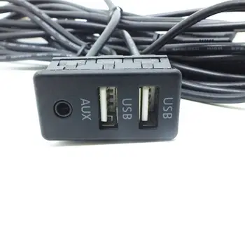 1,5 М Практичный Автомобильный AUX USB Удлинительный Кабель Для панели Управления Двойной USB-Кабель Для Модификации Автомобильного Питания