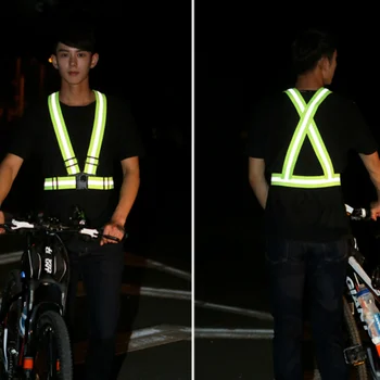 Выделите Светоотражающие ремни для безопасности ночной работы, бега, езды на велосипеде, Светоотражающий жилет, Светоотражающую куртку безопасности высокой видимости