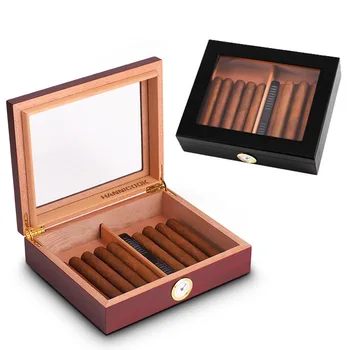 Высококачественная кедровая деревянная коробка, коробка для сигар, Увлажняющая коробка, Портативная коробка для увлажнения кубинских сигар с постоянной влажностью, Увлажняющая коробка
