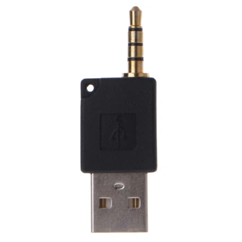 Вспомогательный адаптер Aux с разъемом 3,5 мм на USB 2.0 для Apple iPod Shuffle 1st 2nd MP3 Новый