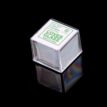 100 Шт Прозрачных квадратных стеклянных предметных стекол, чехлы для микроскопа, оптический инструмент, накладка для микроскопа