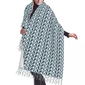 Персонализированный шарф с буквенным принтом Y2K, мужские и женские зимние теплые шарфы, модная универсальная шаль-накидка