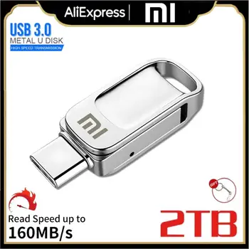 Xiaomi 2 ТБ USB Флэш-накопитель Высокоскоростной Флеш-накопитель 1 ТБ 512 ГБ 256 ГБ 128 ГБ USB-памяти OTG Type-C 2 В 1 Флеш-накопитель 128 ГБ для Портативных ПК