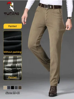 Мужские бархатные утолщенные широкие вельветовые брюки свободные прямые широкие брюки