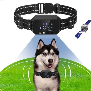 Беспроводной электронный забор для домашних животных с GPS радиусом 3280 футов, Электрическая система дрессировки собак, умный виброударный ошейник для собак