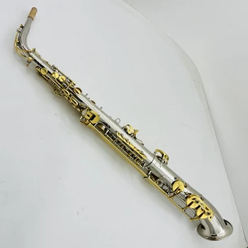 Новое поступление альт-саксофона с прямой трубкой, покрытой латунью, Eb Tune Профессионального уровня с аксессуарами для саксофона в футляре