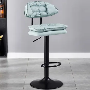 Стильные кожаные кресла для лаунж-бара, Высококачественный удобный вращающийся скандинавский стул, Современная регулируемая мебель для дома Barkrukken