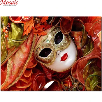 Женская маска Алмазная вышивка 5d алмазная живопись рукоделие цветное художественное изображение из страз мозаичный декор стены комнаты