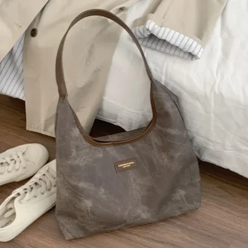 Универсальные женские сумки через плечо премиум-класса с винтажной текстурой Ins, женская сумка под мышку, новинка 2023 года, осенняя сумка для поездок на работу большой емкости