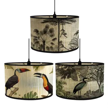 Крышки ламп в стиле ретро, прочный бамбуковый абажур для украшения дома, Абажур для внутреннего освещения, Простая люстра