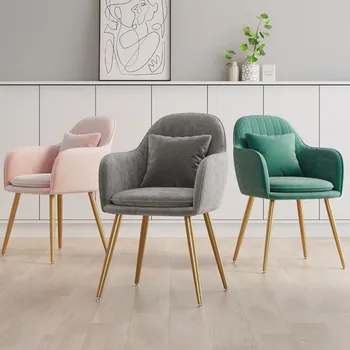 Обеденные стулья Nordic Green, Роскошный современный дизайн, Банкетные Мягкие удобные обеденные стулья, экономящие пространство напольные покрытия для салонной мебели