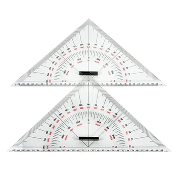 Треугольная линейка для рисования диаграмм для рисования кораблей 300 мм крупномасштабная треугольная линейка для измерения расстояний, обучение инженерному делу, Des