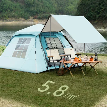 Палатка Для кемпинга на открытом воздухе С навесом 