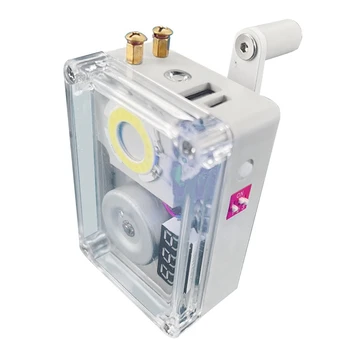 Ручной кривошипный генератор мощностью 10 Вт 50-120 об/мин Кривошипный генератор Поддерживает освещение, зажигание, зарядку через USB для кемпинга своими руками