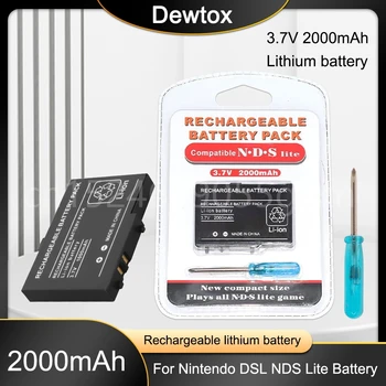 2000 мАч 3,7 В перезаряжаемый литий-ионный аккумулятор + набор инструментов для Nintendo Dsi Battery DSL NDSL Оптом/Прямая поставка