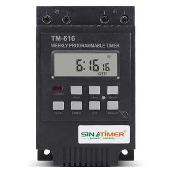 SINOTIMER TM616 30AMP 4 контакта Программируемый Таймер на 7 Дней На Din Рейке Переключатель Таймера Цифровой Таймер 110 В Переменного Тока Программируемое Реле Таймера