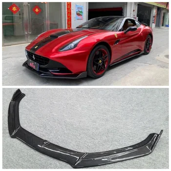 Для Ferrari California 2008-2020 Высокое качество ABS Карбоновые разветвители передних губ Спойлер Боковая юбка Протектор