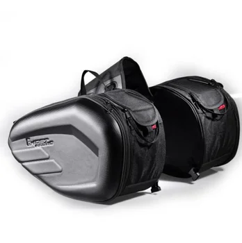 Двусторонняя водонепроницаемая сумка для багажника мотоцикла повышенной вместимости 36-58 л