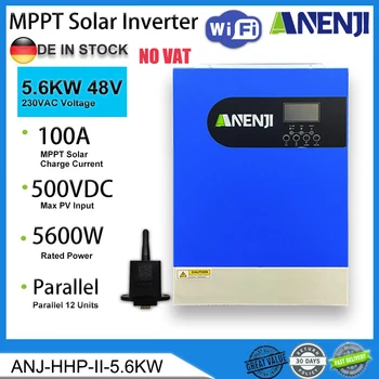 Гибридный Солнечный Инвертор 5.6 кВт 48 В 220 В Фотоэлектрический Инвертор Чистая Синусоидальная Волна От Сети Инвертор Встроенный 100A MPPT Солнечное Зарядное Устройство