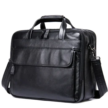 Модный мужской портфель из натуральной коровьей кожи, деловой 15-дюймовый ноутбук, сумка для файлов, сумки через плечо, мессенджеры