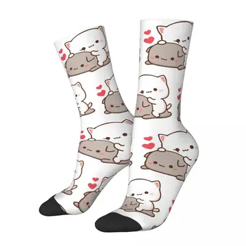 Уютные женские и мужские носки, милые теплые носки для скейтбординга Mochi Peach Goma Cat, распродажа на все сезоны
