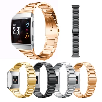 Стальной ремешок с тремя жемчужинами для деловых часов fitbit ionic из алюминиевого сплава, новые смарт-часы, модный /спортивный браслет