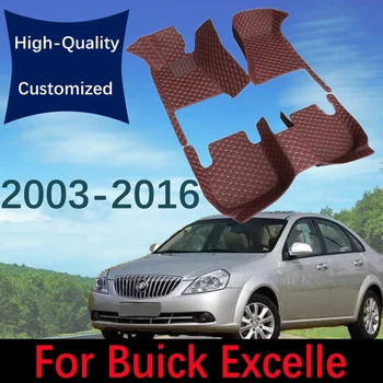 Изготовленные на заказ кожаные автомобильные коврики для Buick Excelle 2003 ~ 2016 Модные автомобильные ковры, накладки для ног, Аксессуары для интерьера