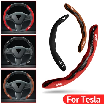 Подходит для модификации крышки рулевого колеса Tesla Модель 3/Модель Y/Модель S/Модель X аксессуары для отделки интерьера Roadster