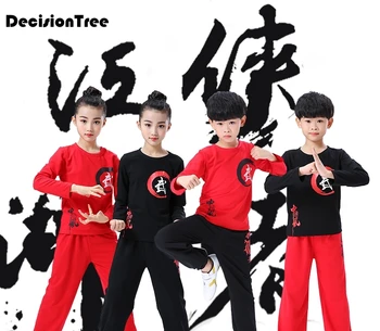 2023 детская форма санда, китайский традиционный костюм ушу для детей, комплекты для боевых искусств, китайский топ для кикбоксинга + брюки, наряд