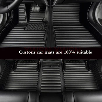 Полосатый Искусственная Кожа Индивидуальный 5D Автомобильный Коврик для Cadillac SRX 5 Seat 2010-2016 CT4 CT5 CT6 2020-2023 Аксессуары Для Интерьера