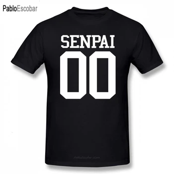 Футболка Senpai, Белая футболка с буквенным принтом, Летняя модная хлопковая футболка, забавная футболка с коротким рукавом, уличная одежда