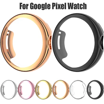 360 Полностью Мягкий Прозрачный Защитный Чехол из ТПУ Для Google Pixel Watch Прозрачные Чехлы Pixel Watch Band Cover Чехлы Аксессуары