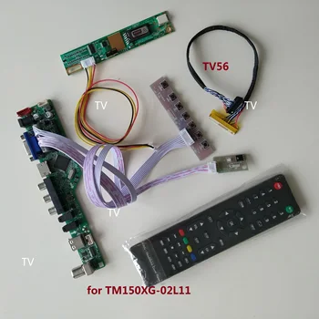 30pin USB VGA LCD LED TV АУДИО 1 CCFL лампы плата драйвера diy kit для TM150XG-02L11 1024*768 панель кабельный экран
